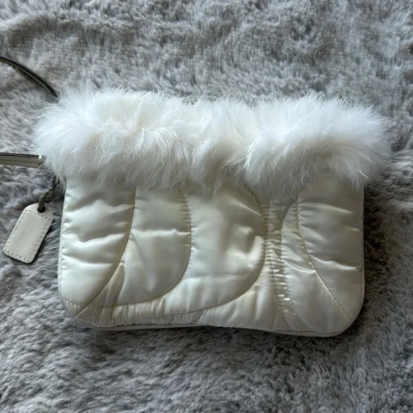 Coach White Puffy & Fluffy Wristlet - Picture 6 of 7